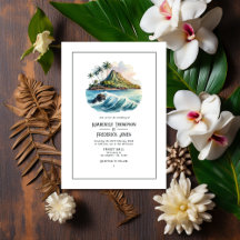 Watercolor Hawaii Destination Wedding