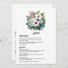 Watercolor Hawaii Destination Wedding Meny