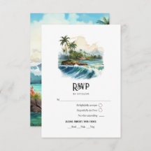 Watercolor Hawaii Destination Wedding