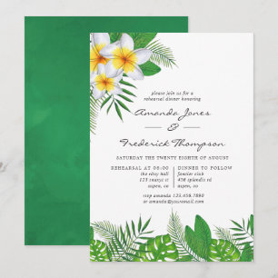 Watercolor Hawaiian Aloha Luau Rehearsal Dinner Inbjudningar