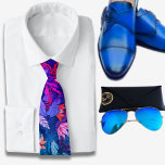 Watercolor Hawaiian mönster Blue Slips<br><div class="desc">Den blå hawaiiska tryckfärgen manar visar upp en fängslande mängd färgstarkt tropiskt löv i sin utformning. Linjens pulserande illustration fångar hawaiiska öarnas lush och exotiska skönhet, vilket gör att en spricka av tropisk luft når alla anläggningar. Löven som skildras av slips-och-tjärnet har en mängd ljust och livligt färg, inklusive skuggor...</div>