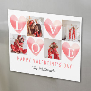 Watercolor Heart Kärlek Photo Collage Valentine's