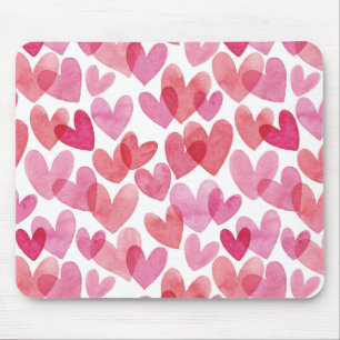 Watercolor Heart Mönster Musmatta