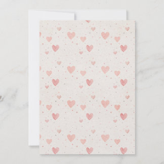 Watercolor Heart Pattern Invitation Inbjudningar