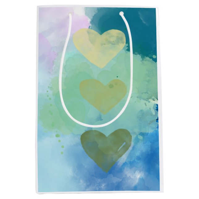 "Watercolor Heart", presentsäck (Framsidan)
