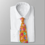 Watercolor Hearts Pattern Orange  Slips<br><div class="desc">Novelty,  orange neck tie with hearts pattern.  Watercolor hearts,  in all colors and sizes,  cover a rustic orange background.  Perfect to wear on Valentine's Day,  at weddings,  or even as the groom in a casual wedding.</div>