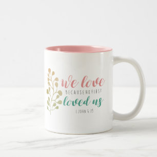 Watercolor Herb Christian Bible verse mugg