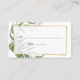 Watercolor Herbarium Geometric Bröllop Placeringskort