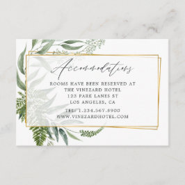 Watercolor Herbarium Geometric Bröllop Tilläggskort