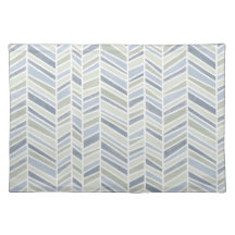 Watercolor Herringbone, Sage Grönt, Slate Blue