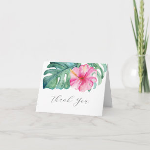 Watercolor Hibiscus Funeral Tack Cards Anteckningskort