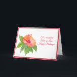 Watercolor Hibiscus Grattis på födelsedagen Sister Kort<br><div class="desc">Ett underbart kort för din svärmare med känslig Hibiscus i vattenfärg. Hibiscus blommar elak ungdom,  skönhet och framgång. Ett underbart sätt att fira din älskade!</div>