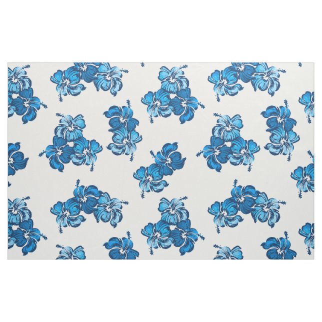 Watercolor Hibiscus Hawaiian Tropical Tyg (Fat Quarter)