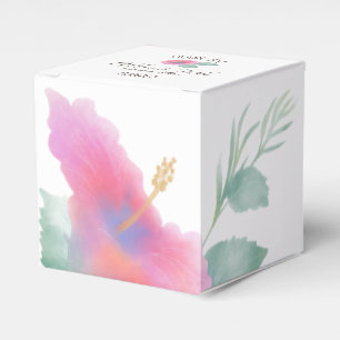 Watercolor Hibiscus Maui Bröllop Presentaskar