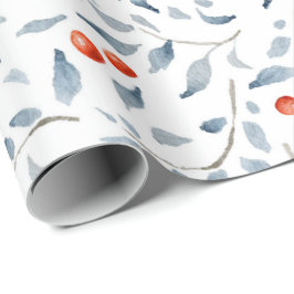 Watercolor Holly Löv God jul Presentpapper