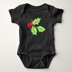 Watercolor Holly Löv och Berries T Shirt