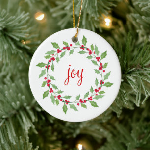 Watercolor Holly Wandeans Julgransprydnad Keramik