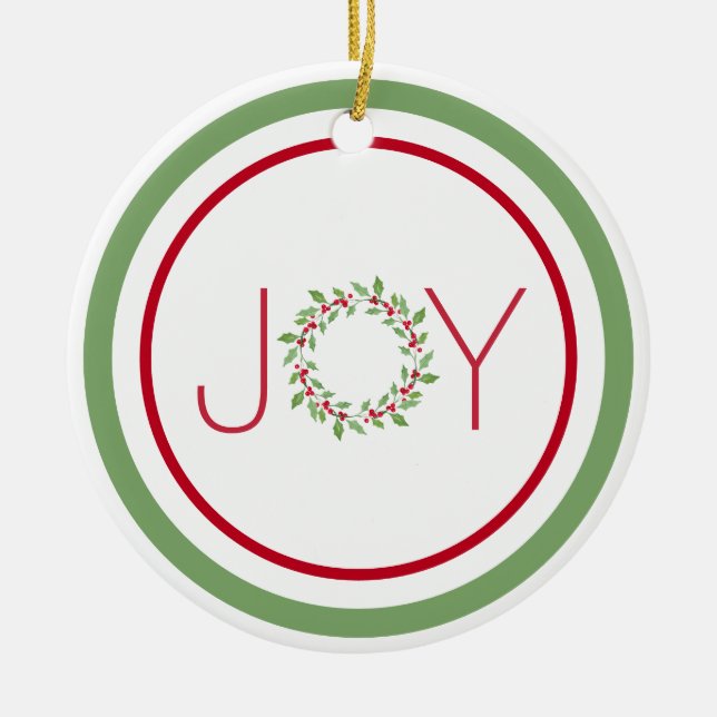 Watercolor Holly Wandeans Julgransprydnad Keramik (Framsidan)