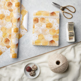 Watercolor Honeycomb Gift Wrap Presentpapper