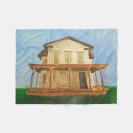 Watercolor House Fleecefilt