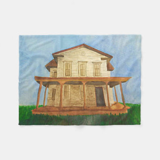 Watercolor House Fleecefilt