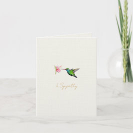 Watercolor Humming bird Sympathy card Tack Kort