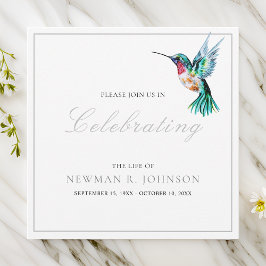 Watercolor Hummingbird Firande of Life Inbjudningar