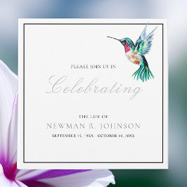 Watercolor Hummingbird Firande of Life Inbjudningar