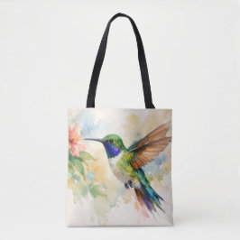 Watercolor Hummingbird Tygkasse
