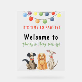 Watercolor Hund Barns födelsedag