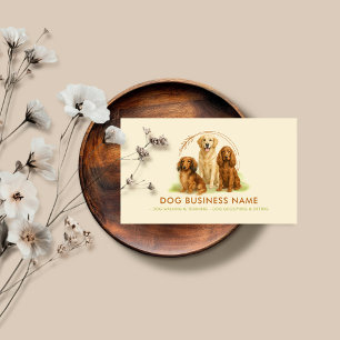 Watercolor Hundar Walker Pet Sitter Visitkort