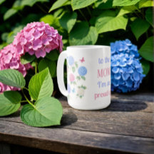 Watercolor Hydrangea Mugg - till Mamma är jag så s