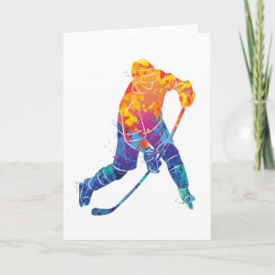 Watercolor Ice Hockey Kort