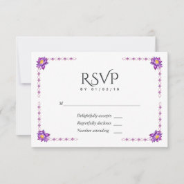 Watercolor Indian Lotus Flower OSA Kort