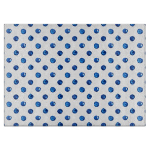 Watercolor indigo blue polka dots mönster
