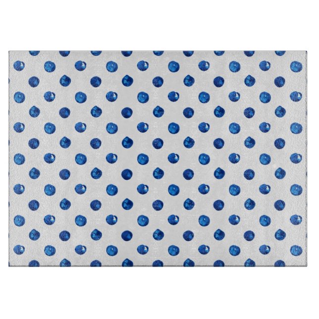 Watercolor indigo blue polka dots mönster (Framsidan)
