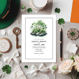 Watercolor Ireland Destination Wedding Inbjudningar