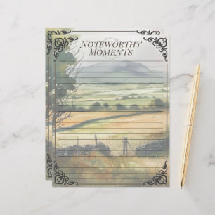 Watercolor Irish Countryside Looseleaf Note Lakan