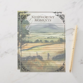 Watercolor Irish Countryside Looseleaf Note Lakan