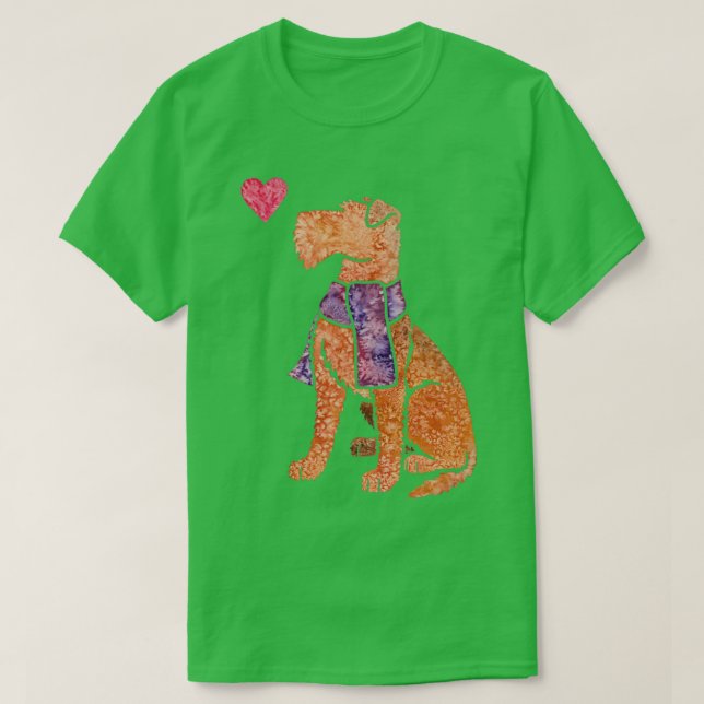 Watercolor Irish Terrier T Shirt (Design framsida)