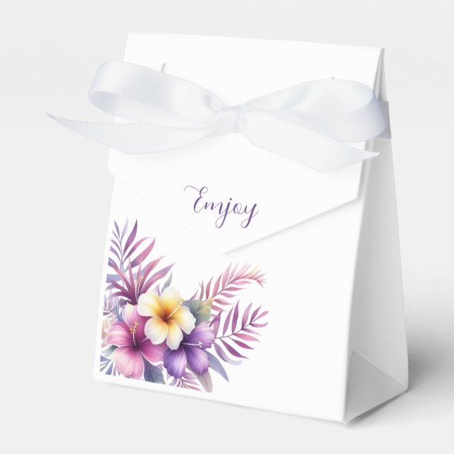 Watercolor Island Romantik-Bröllop Presentaskar (Framsidan Sidan)