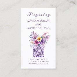 Watercolor Island Romantik-Registry-Honeymoon Visitkort