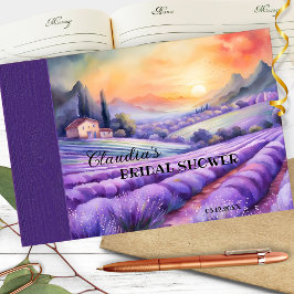 Watercolor Italy Lavender Land Möhippa Gästböcker