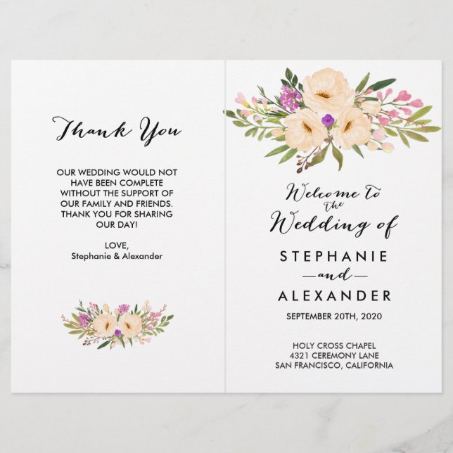 Watercolor Ivory Bouquet Anemones (Framsida)