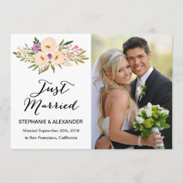 Watercolor Ivory Bouquet Anemones Inbjudningar