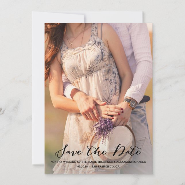 Watercolor Ivory Bouquet Anemones Spara Datumet (Framsida)