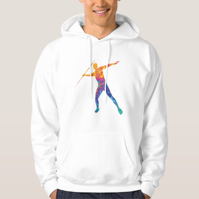 Watercolor Javelin Sports Hoodie (Framsida)