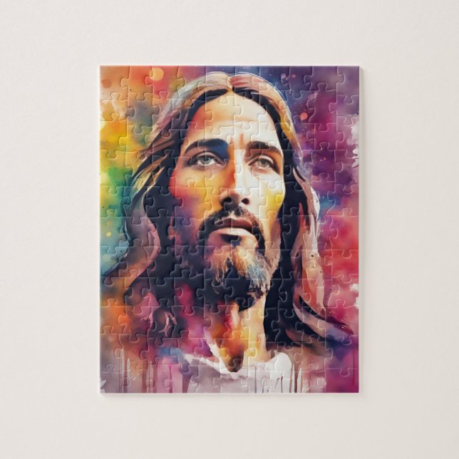 Watercolor Jesus Pussel (Vertikal)