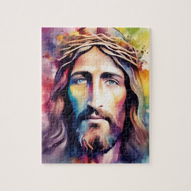 Watercolor Jesus Pussel (Vertikal)