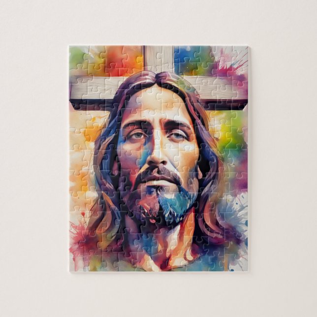 Watercolor Jesus Pussel (Vertikal)